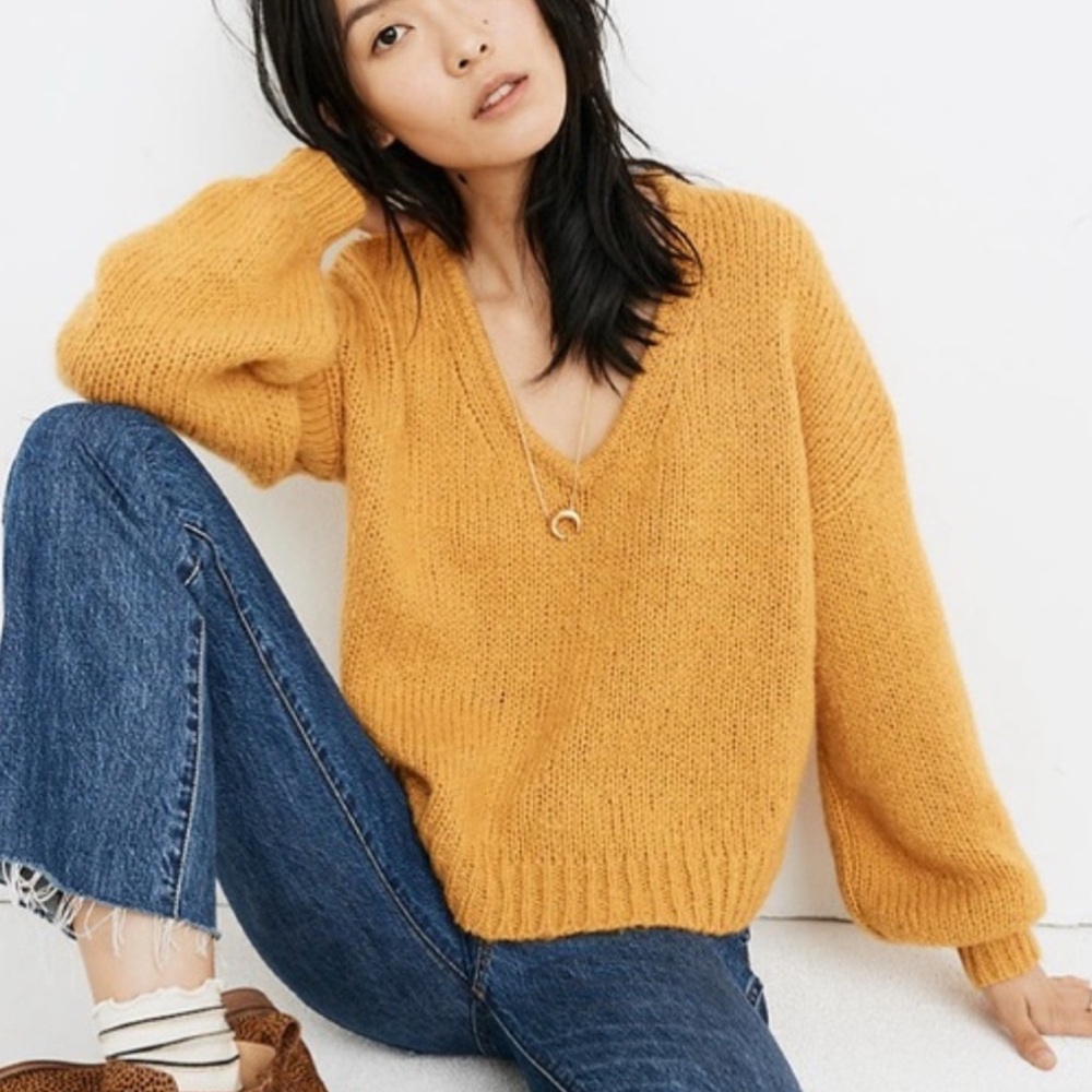 Madewell Balloon Sleeve Pullover Wool/Alpaca Sweater XXS